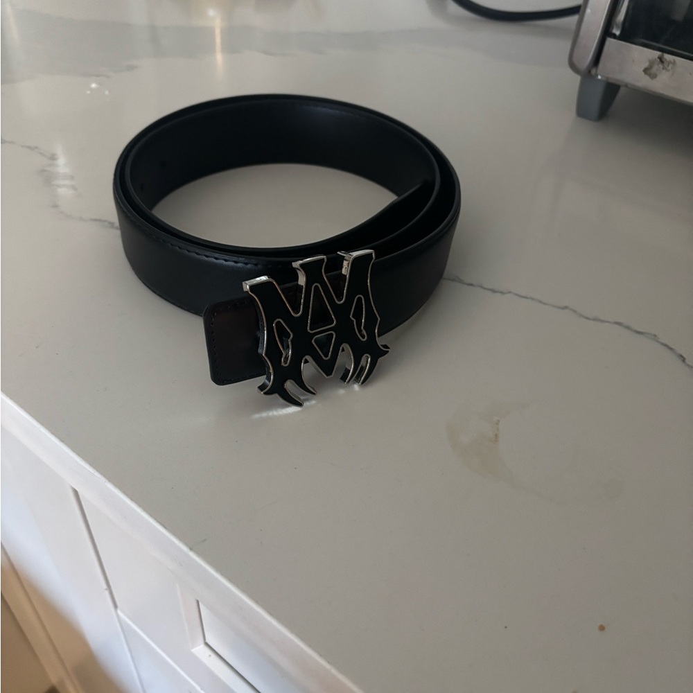 Black Belt with Silver Buckle